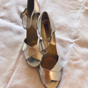 Michael Kors Metallic Silver high heels